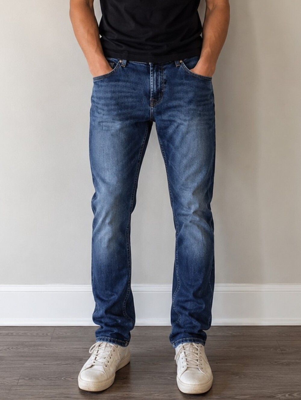 7 For All Mankind Ronnie Men's Dark Blue Slim Jeans Size 34
